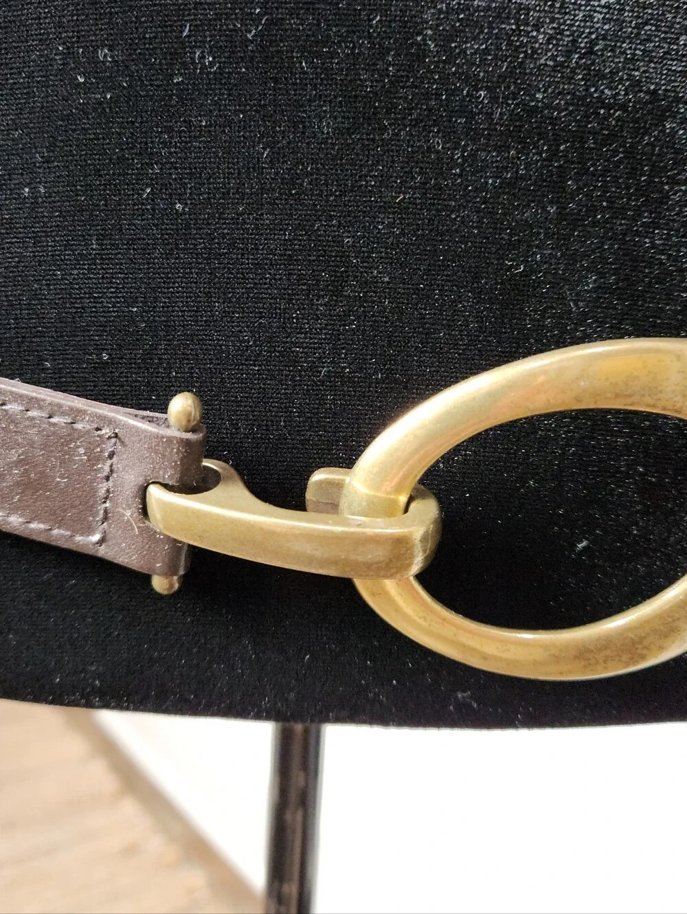 Vintage Lakeshore Drive Accessories Brown Gold Hook Belt Size Small Equestrian